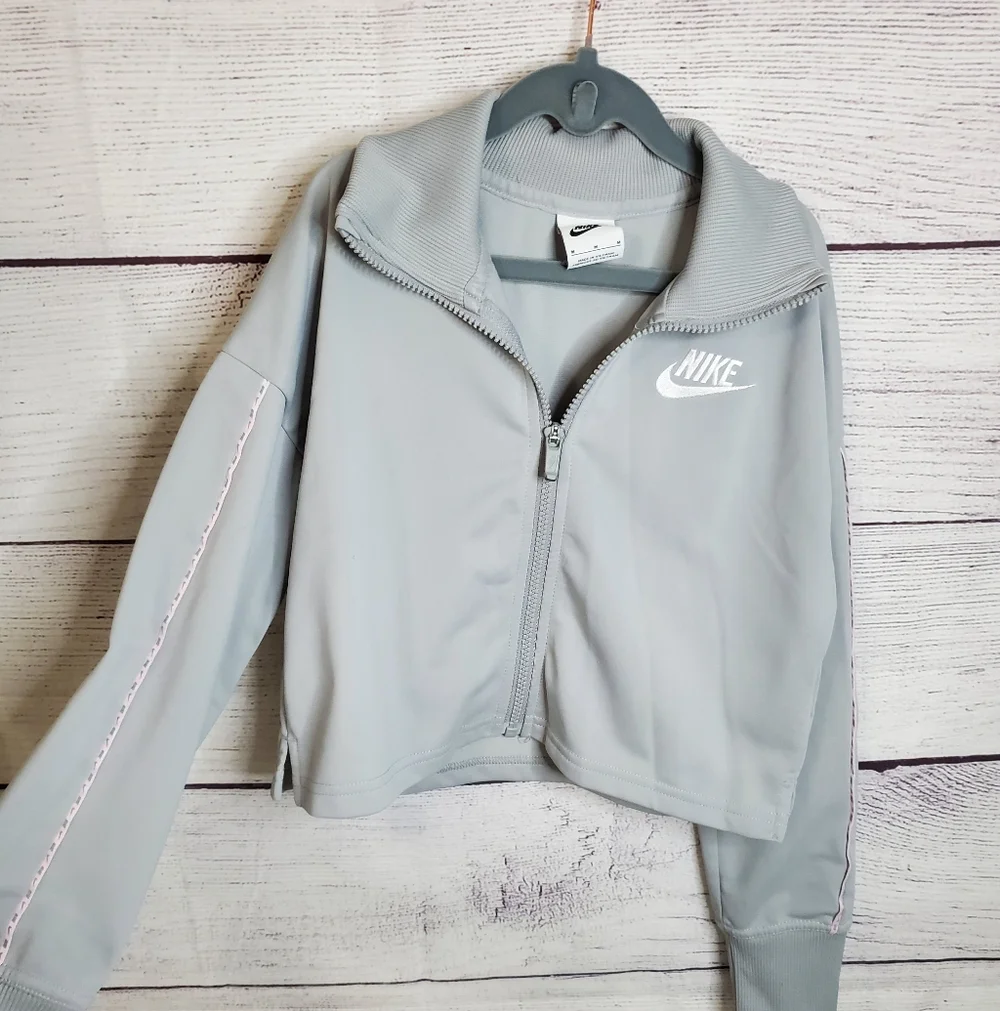 Nike Kids Light Gray Zip Jacket & Joggers Set